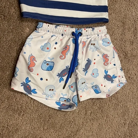 Sunuva UPF swim shirt and swim shorts, 18-24M - Picture 2 of 9